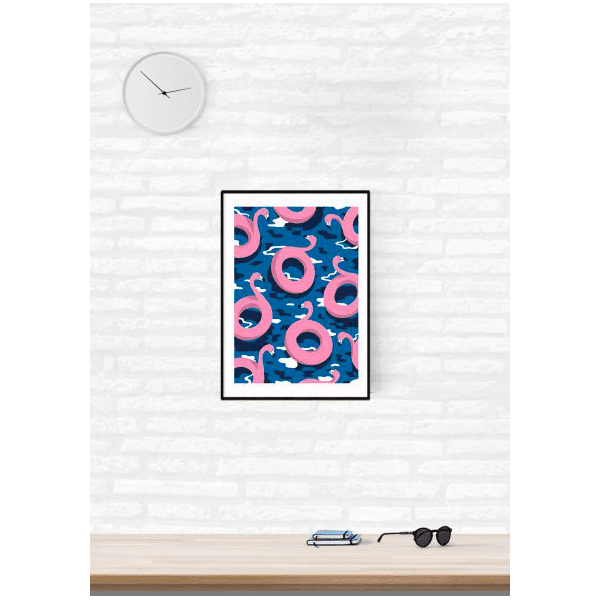 Sergeant Paper Affiche FLAMINGO PARTY 2 A3 30 x 42 cm