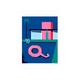 SERGEANTPAPER Affiche Flamingo hangover a3 Bleu, rose et vert