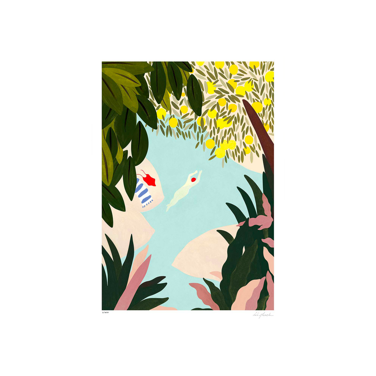 SERGEANTPAPER Affiche Toscane a3 Bleu, vert et jaune