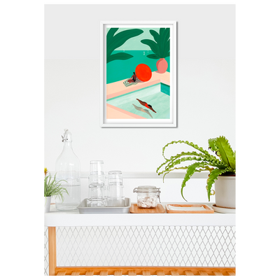 SERGEANTPAPER Affiche St barthelemy a3 Vert et orange