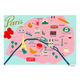 SERGEANTPAPER Affiche Map de paris Rose et bleu