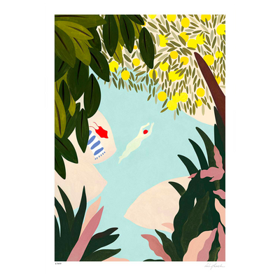 SERGEANTPAPER Affiche Toscane Bleu, vert et jaune