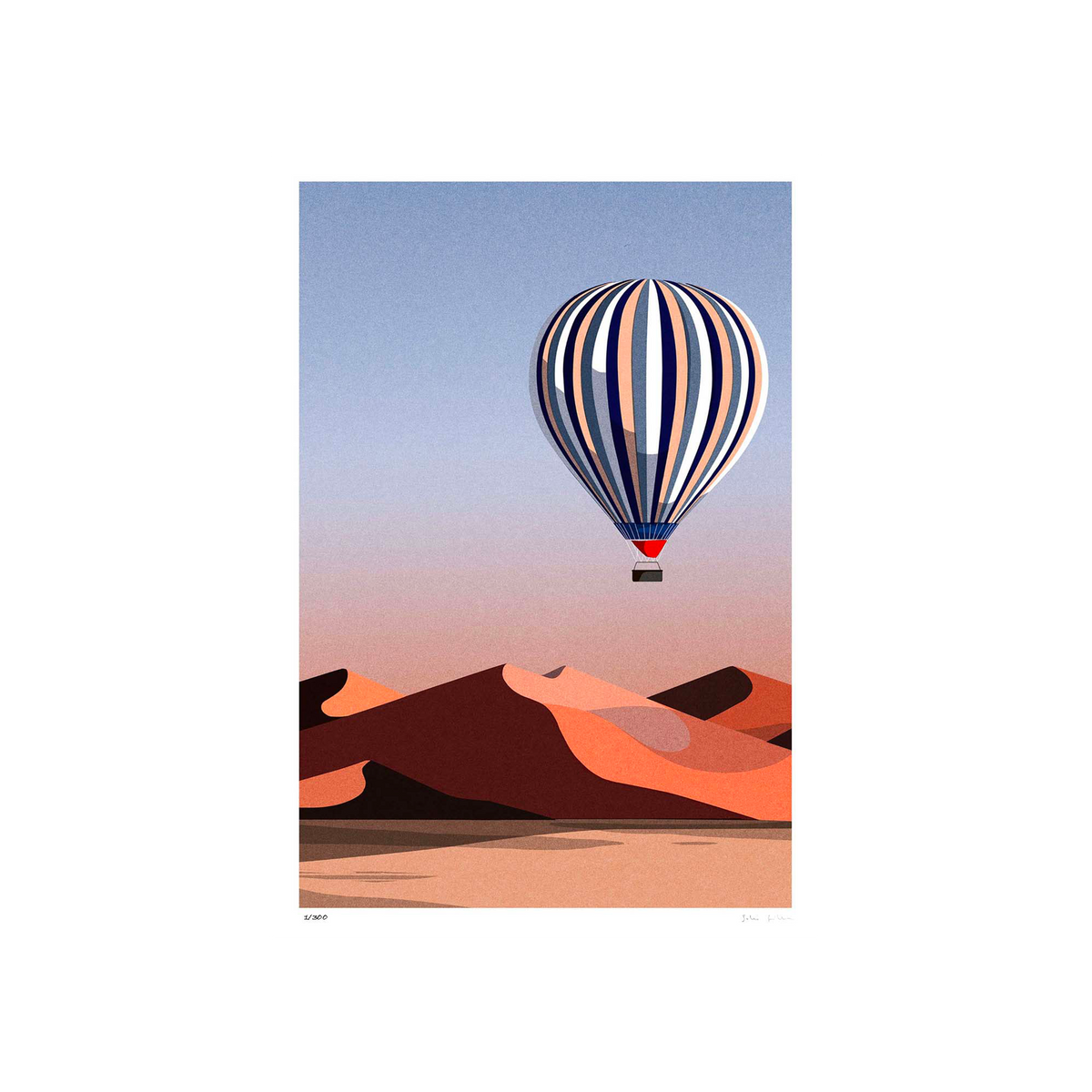 SERGEANTPAPER Affiche Sahara a3 Orange et bleu