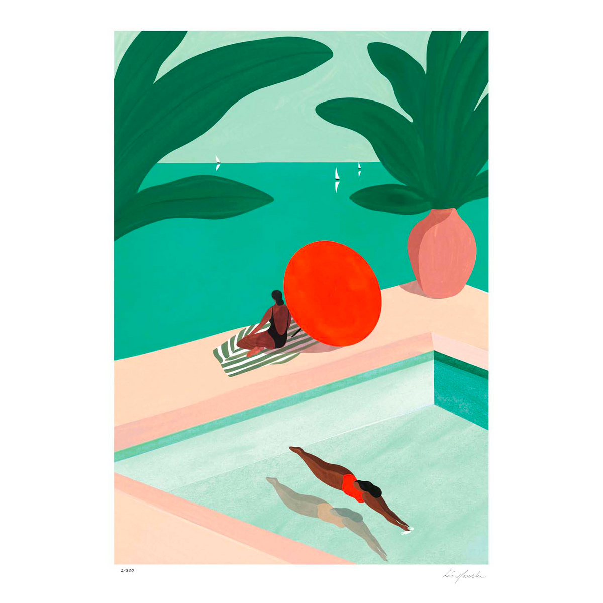 SERGEANTPAPER Affiche St barthelemy Vert et orange