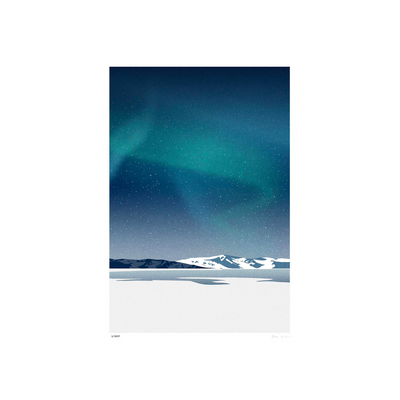 SERGEANTPAPER Affiche Saariselka a3 Bleu et vert