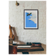 SERGEANTPAPER Affiche L'aeropostale, casablanca a3 Bleu et beige