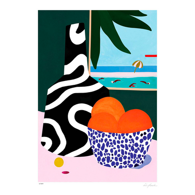 SERGEANTPAPER Affiche Lanzarote Bleu, orange et vert