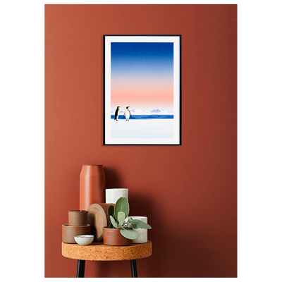 SERGEANTPAPER Affiche Antarctique a3 Bleu et beige