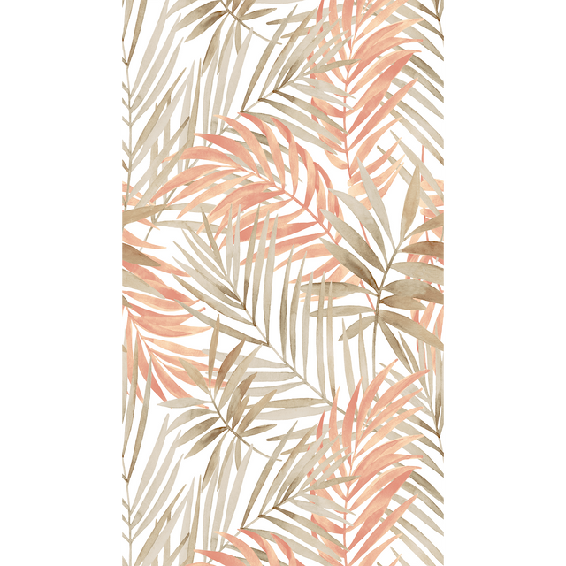 Papier peint panoramique L LUMIA 159 x 280 cm taupe et rose poudré