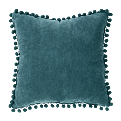 Coussin Bommel Vert canard