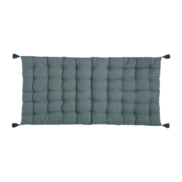 Coussin de sol OTTO coloris bleu canard 60 x 120 cm