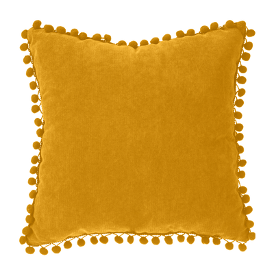 Coussin Bommel Ocre