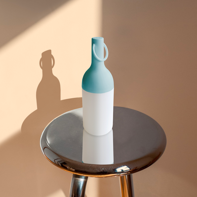 Lampe à poser ELO BABY coloris bleu lagon 20 x 7 cm