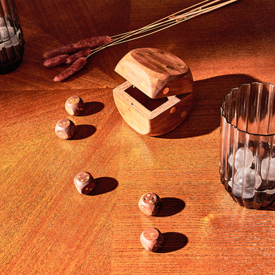 Jeu de société en bois Jeu sheesham Marron