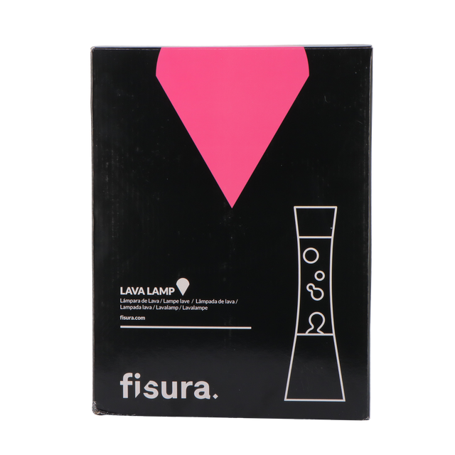 Fisura Lampe à lave LAVA PINK coloris rose 39,5 x 11 cm