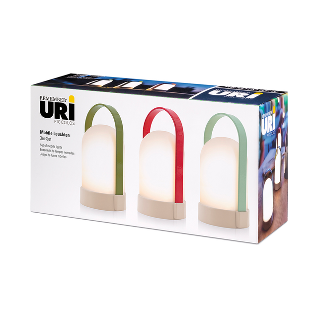 Remember Lot de lampe à poser URI multicolore 15 x 14,5 cm