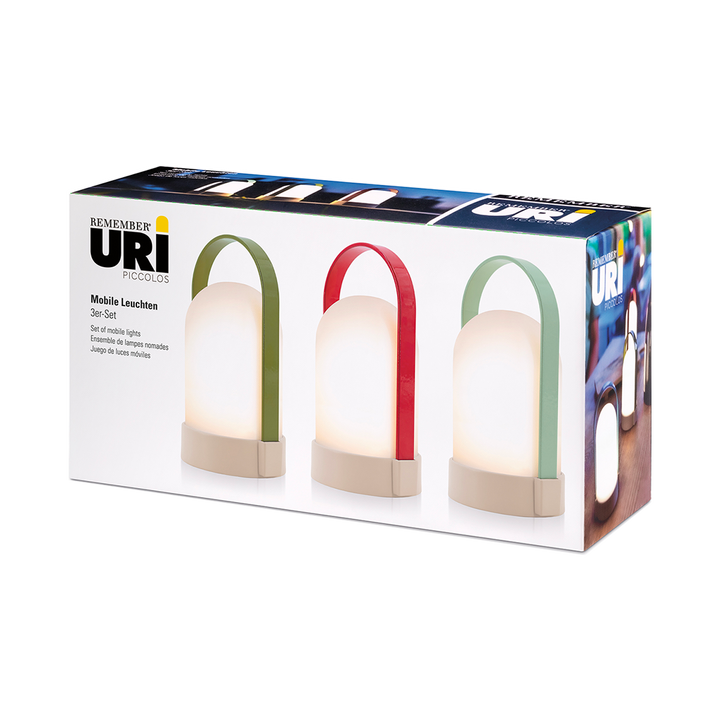 REMEMBER Lot de lampes à poser Uri Multicolore