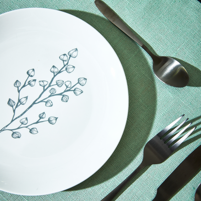 Assiette Dahli Noir