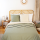 Parure de lit en toile de coton Linea Kaki