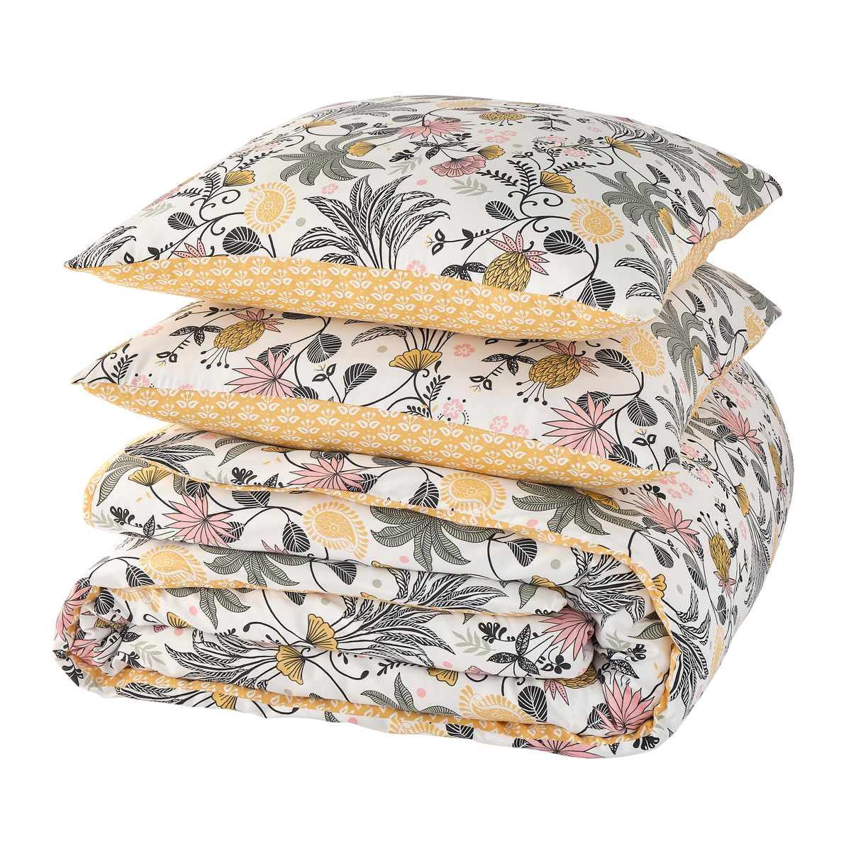 Parure de lit satin bio Wayan Ocre