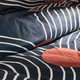 Parure de lit en toile de coton Cuts Bleu marine