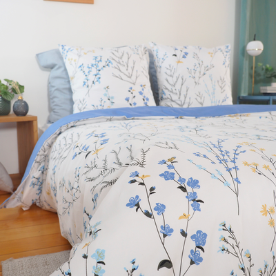 Parure de lit en satin de coton Fanille Multicolore