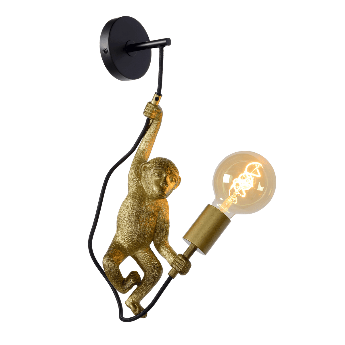 Applique murale Monkey Doré et noir