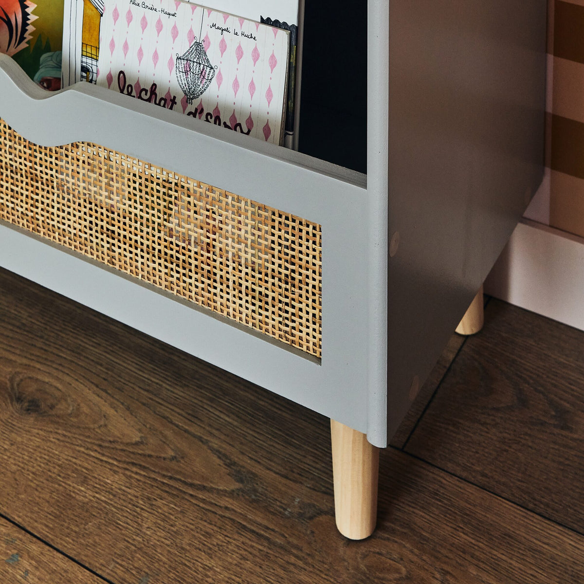 OSTARIA Bibliothèque Enfant Ezra Gris souris