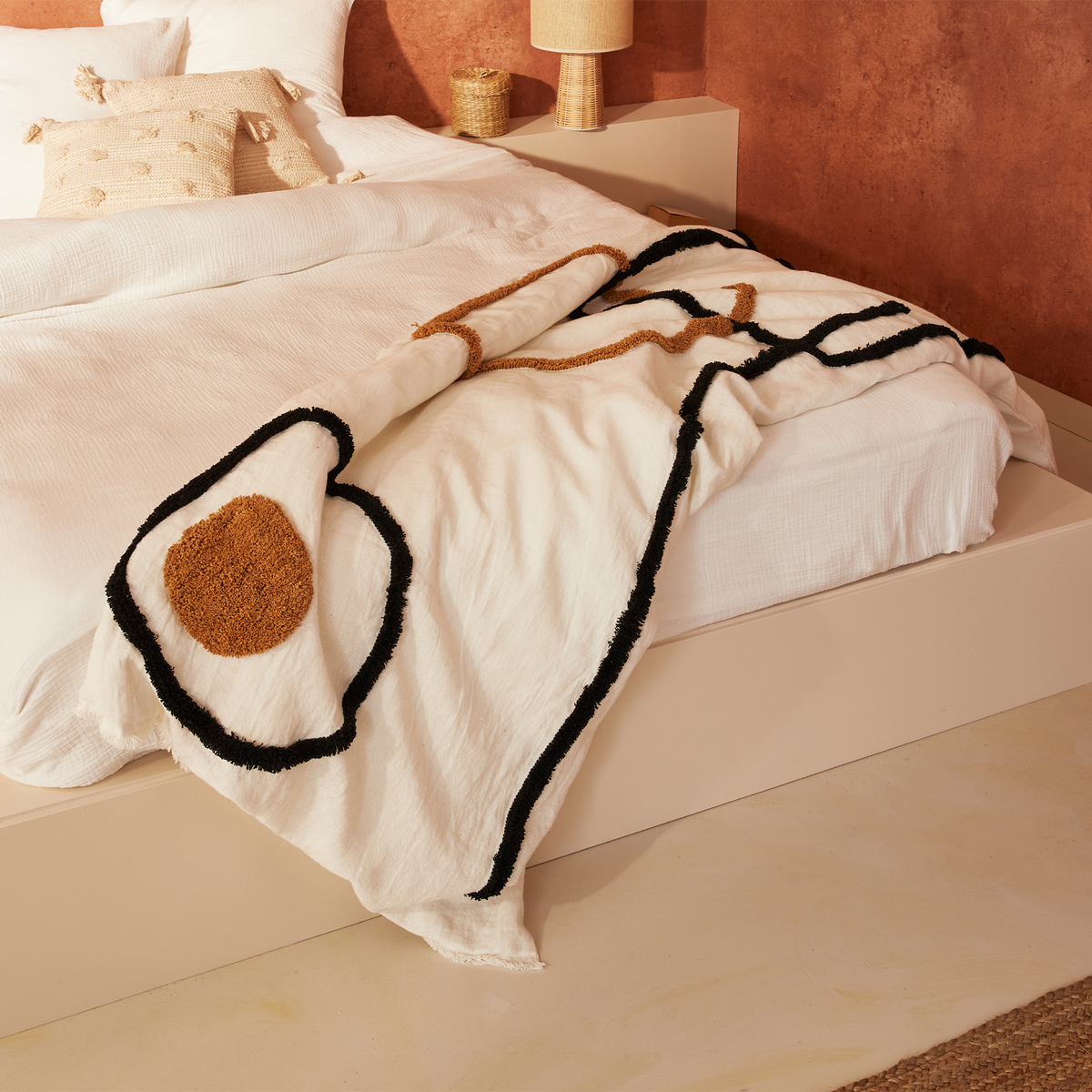 HARMONY Housse d'édredon Tikri Blanc