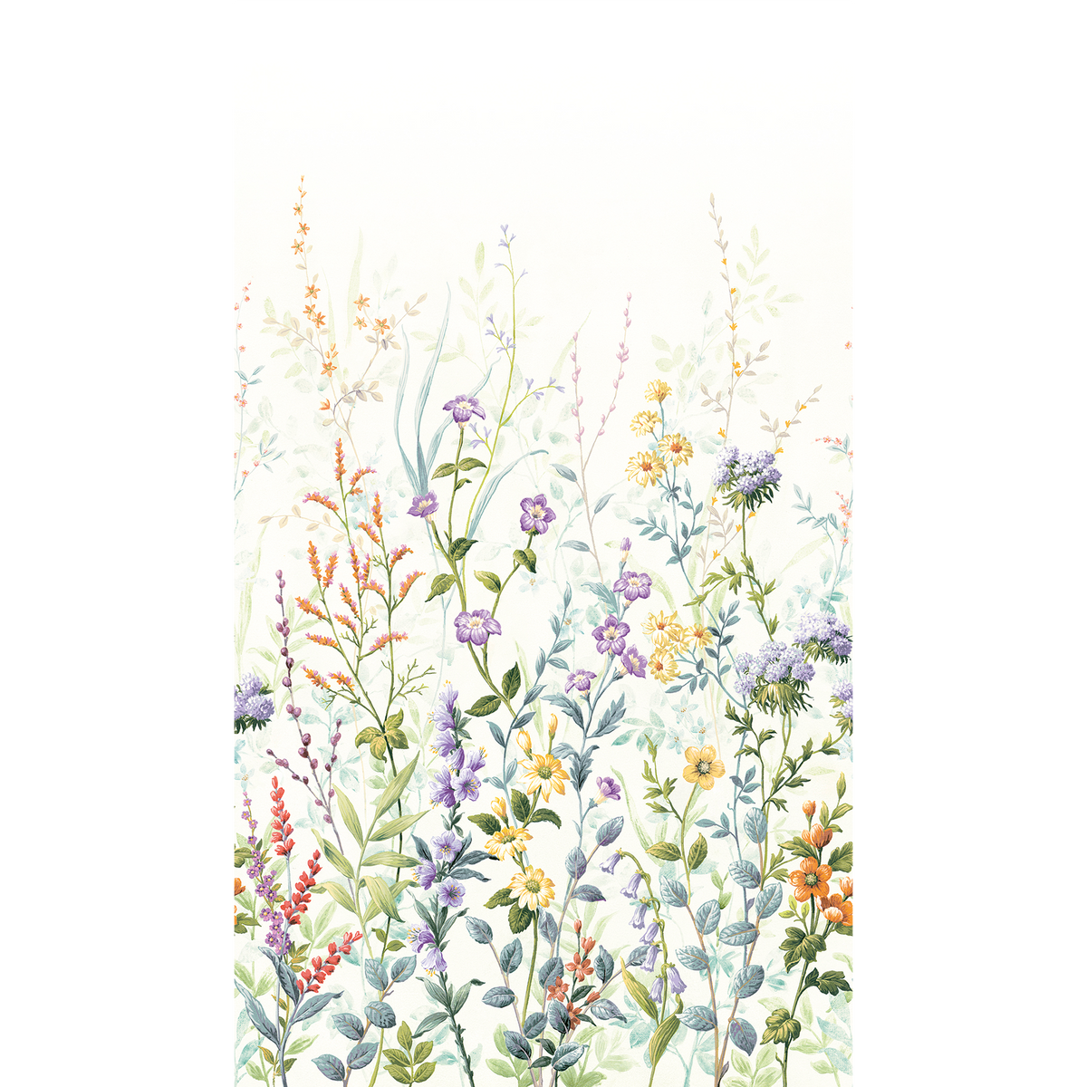 Papier peint panoramique L Jasmine Multicolore Satiné