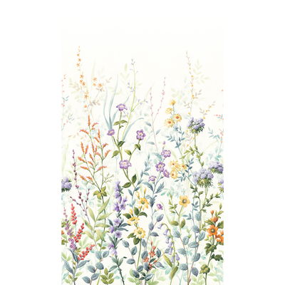 Papier peint panoramique L Jasmine Multicolore Satiné