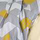 Parure de lit en toile de coton Alu big Gris/jaune