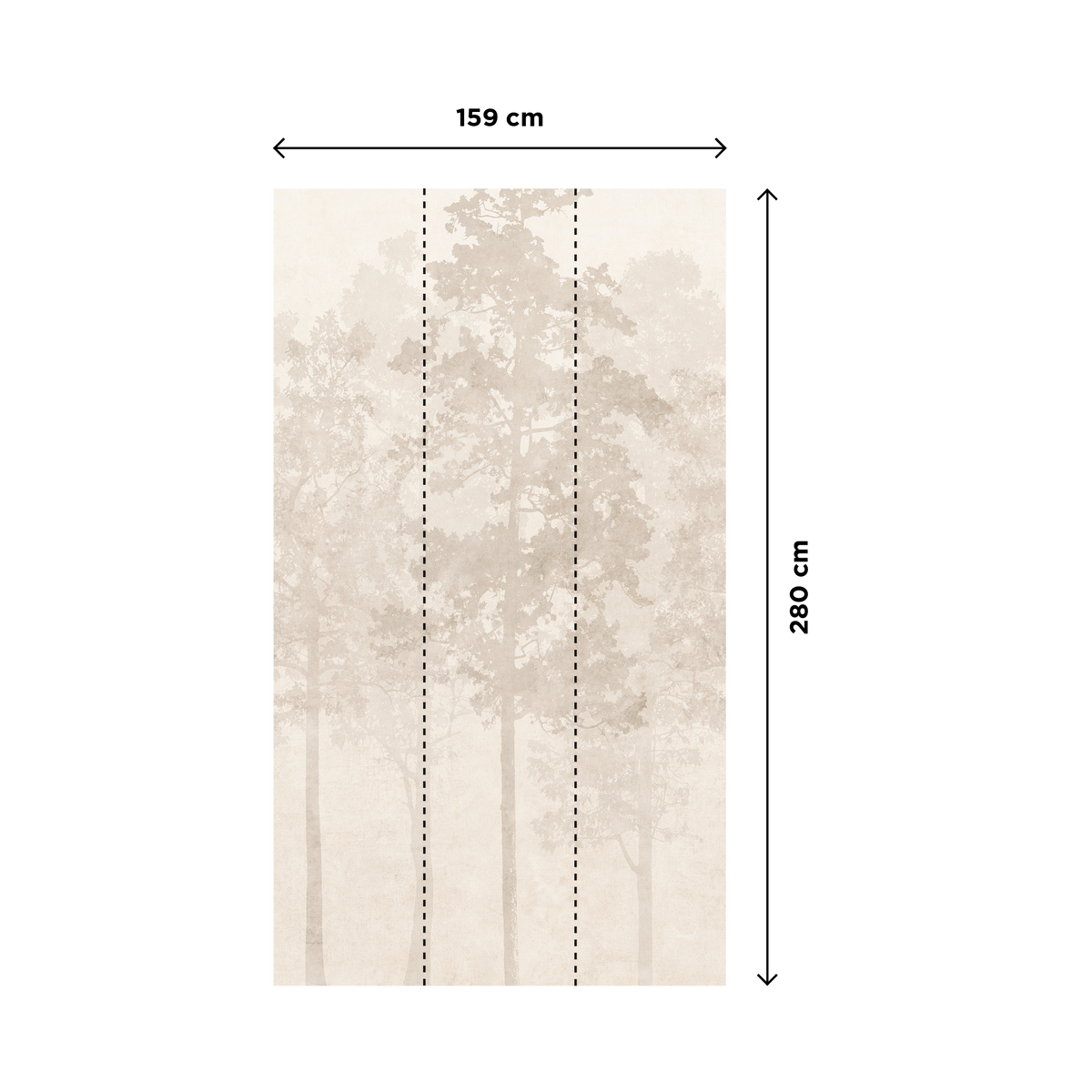 4MURS Papier peint panoramique L Belleme Sable beige Satiné
