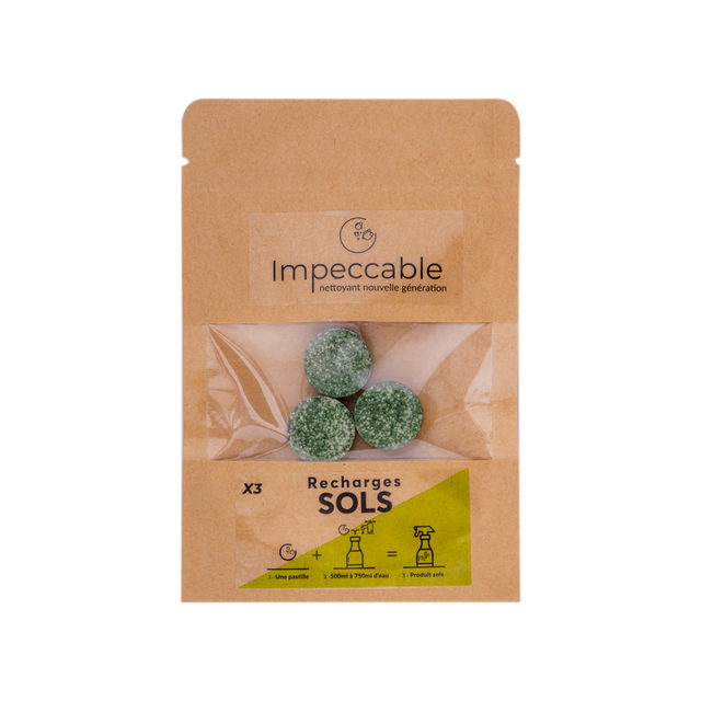 IMPECCABLE Produit d'entretien PASTILLES SOL papier craft