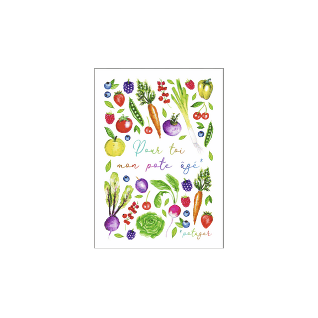 LES CARTES DE LULU Carte POTAGER coloris multicolore