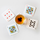 SUCK UK Jeu de cartes Dessous de verres Blanc
