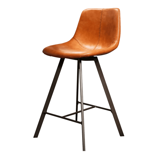 Tabouret de plan de travail ZIGGY coloris cognac