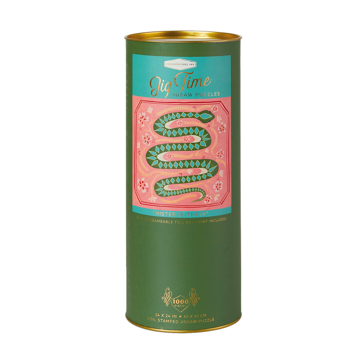 DESIGNWORKS INK Puzzle Serpent Vert