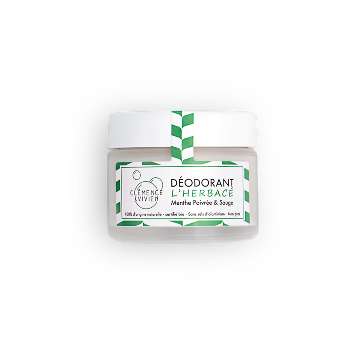 CLÉMENCE & VIVIEN Déodorant Creme l'herbace Menthe poivrée et sauge 50ML