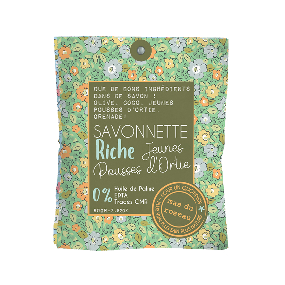 MAS DU ROSEAU Savon Anti-age extrait jeunes pousses d'ortie Vert Jeunes pousses d'orties 80G