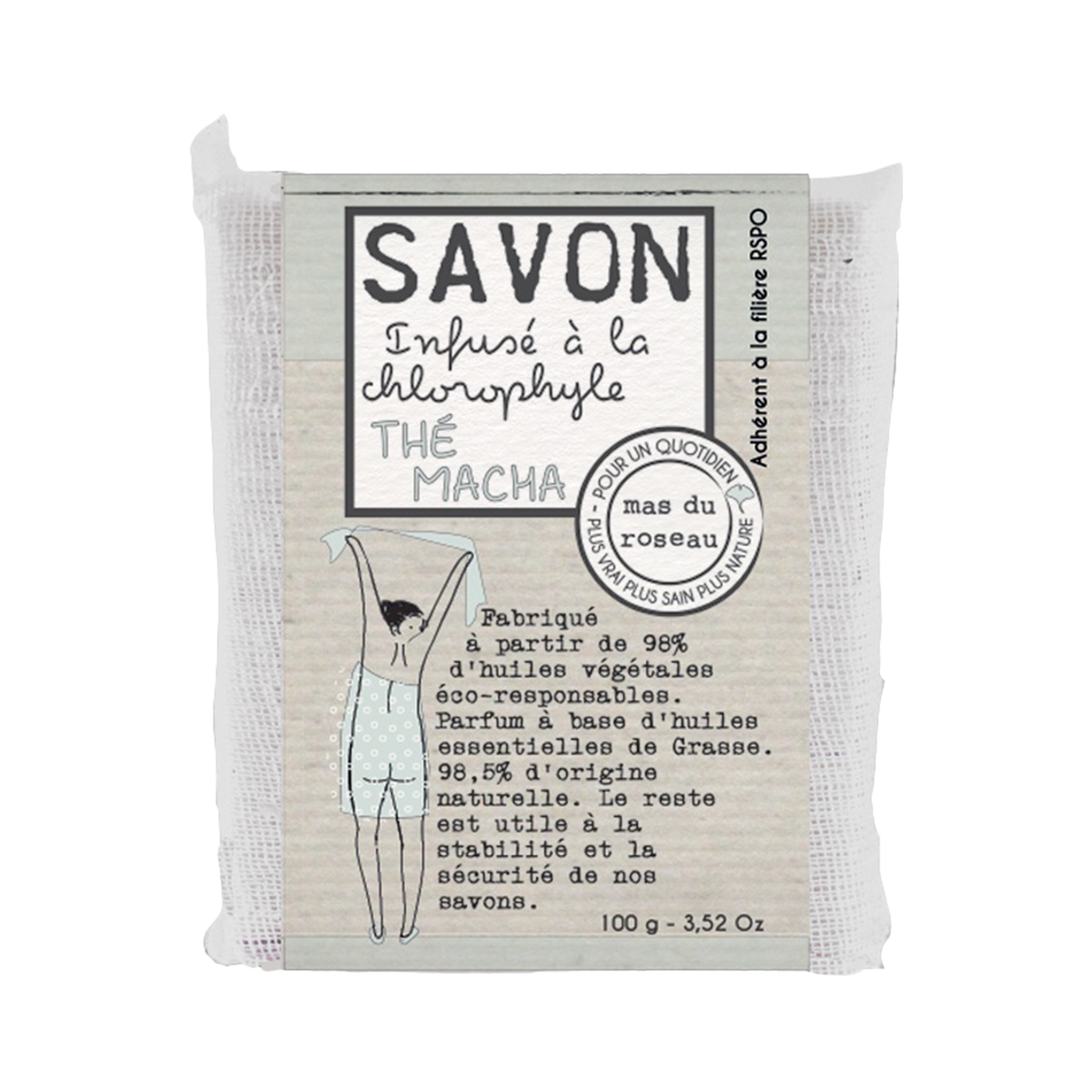 MAS DU ROSEAU Savon The matcha Blanc The matcha 100G
