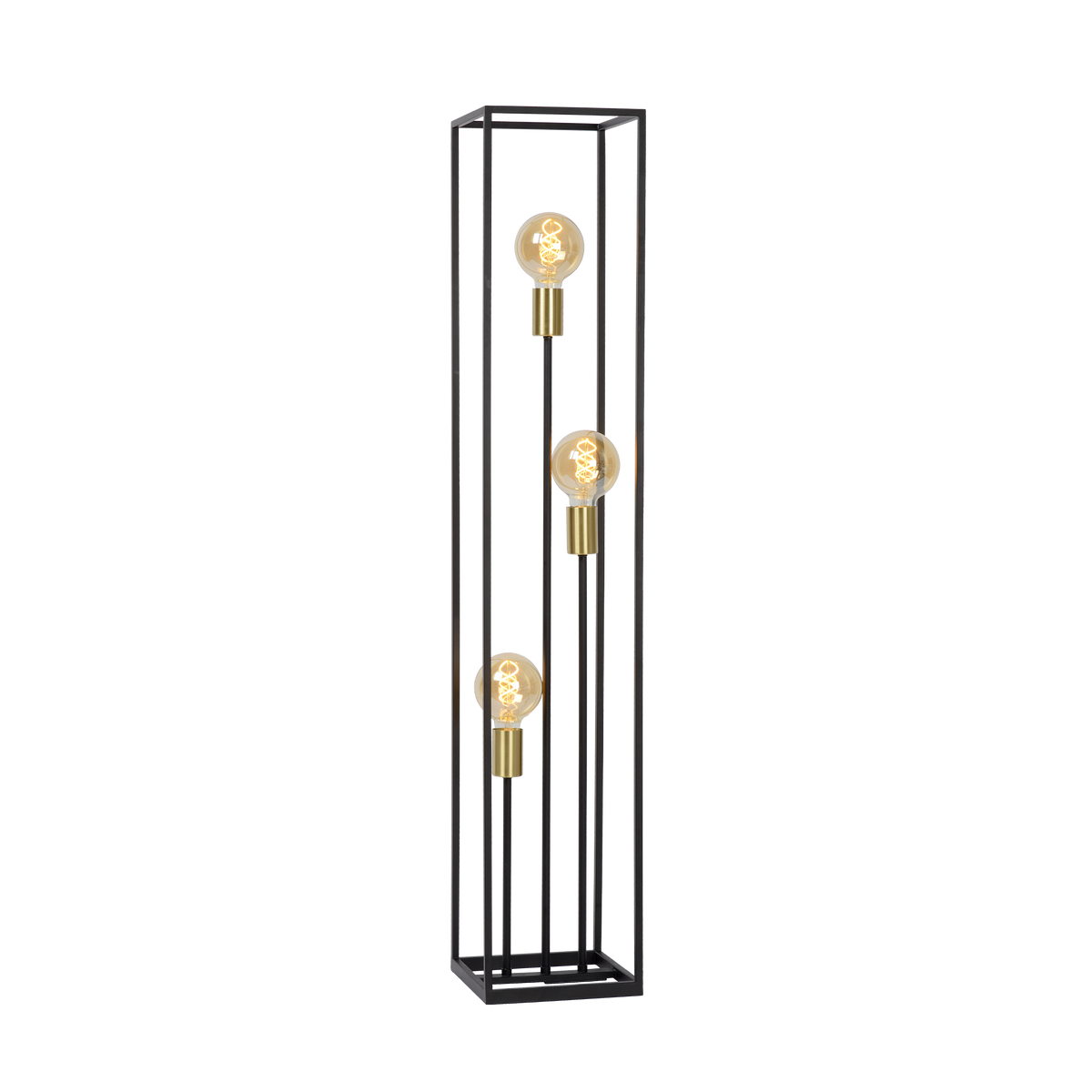 Lampadaire Ruben Noir et or