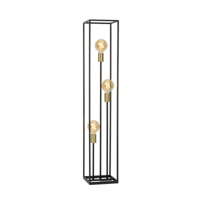 Lampadaire Ruben Noir et or