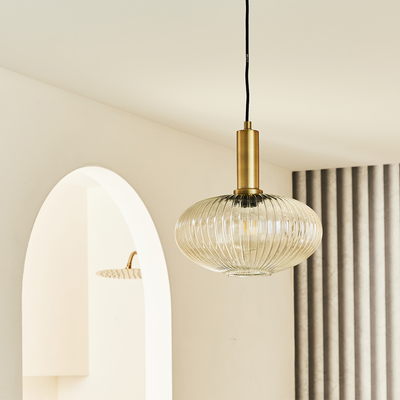 Suspension Maloto Or et transparent