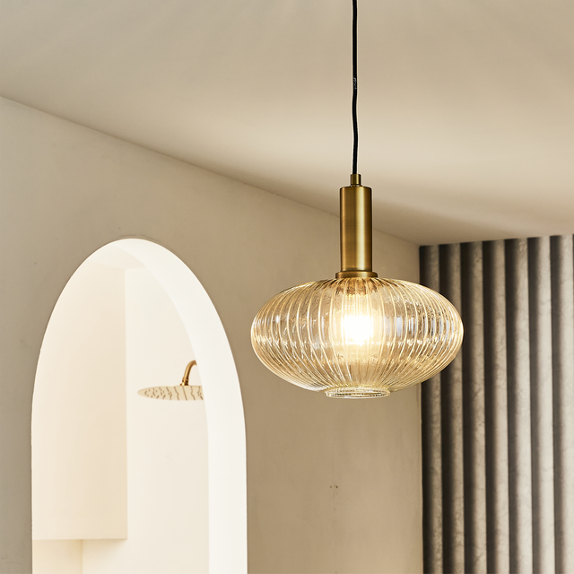 Suspension MALOTO coloris or et transparent 50 x 30 cm