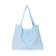 STUDIO NOOS Sac shopping Week-end velours côtelés Bleu ciel