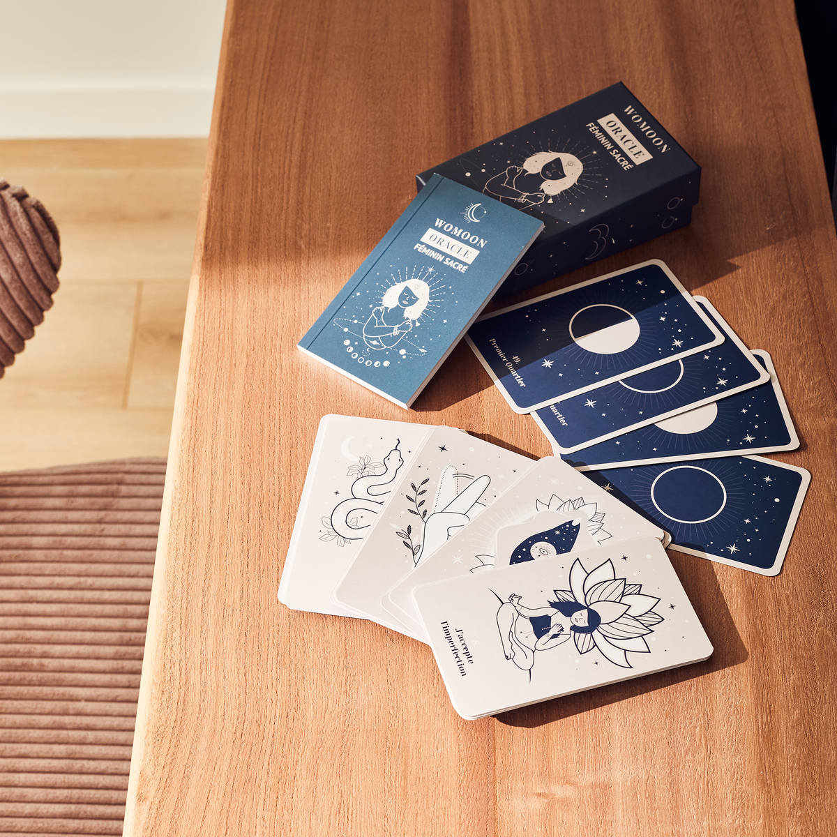 WOMOON Set de cartes Oracle du féminin sacré 