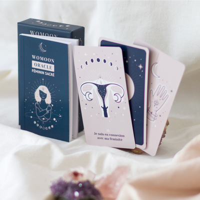 WOMOON Set de cartes Oracle du féminin sacré 