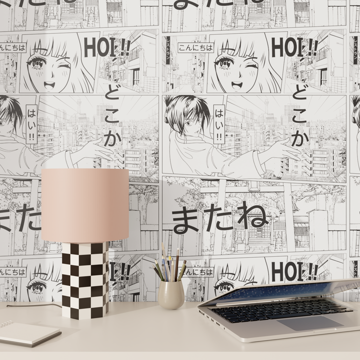 4MURS Papier peint intissé Atsuko Blanc