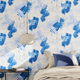 Papier peint intissé Lenox Bleu jean